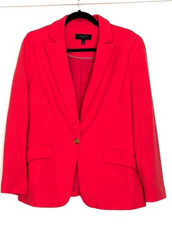 Talbots Jackets & Blazers - Talbots Single Button Blazer Coral Size 12P Petite Career Jacket